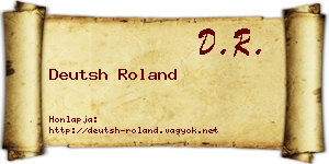 Deutsh Roland névjegykártya