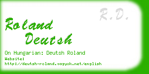 roland deutsh business card